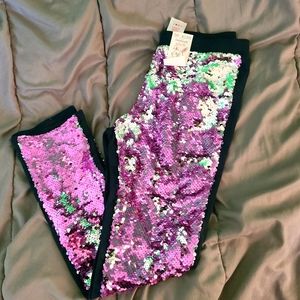 Girls flip sequin pants